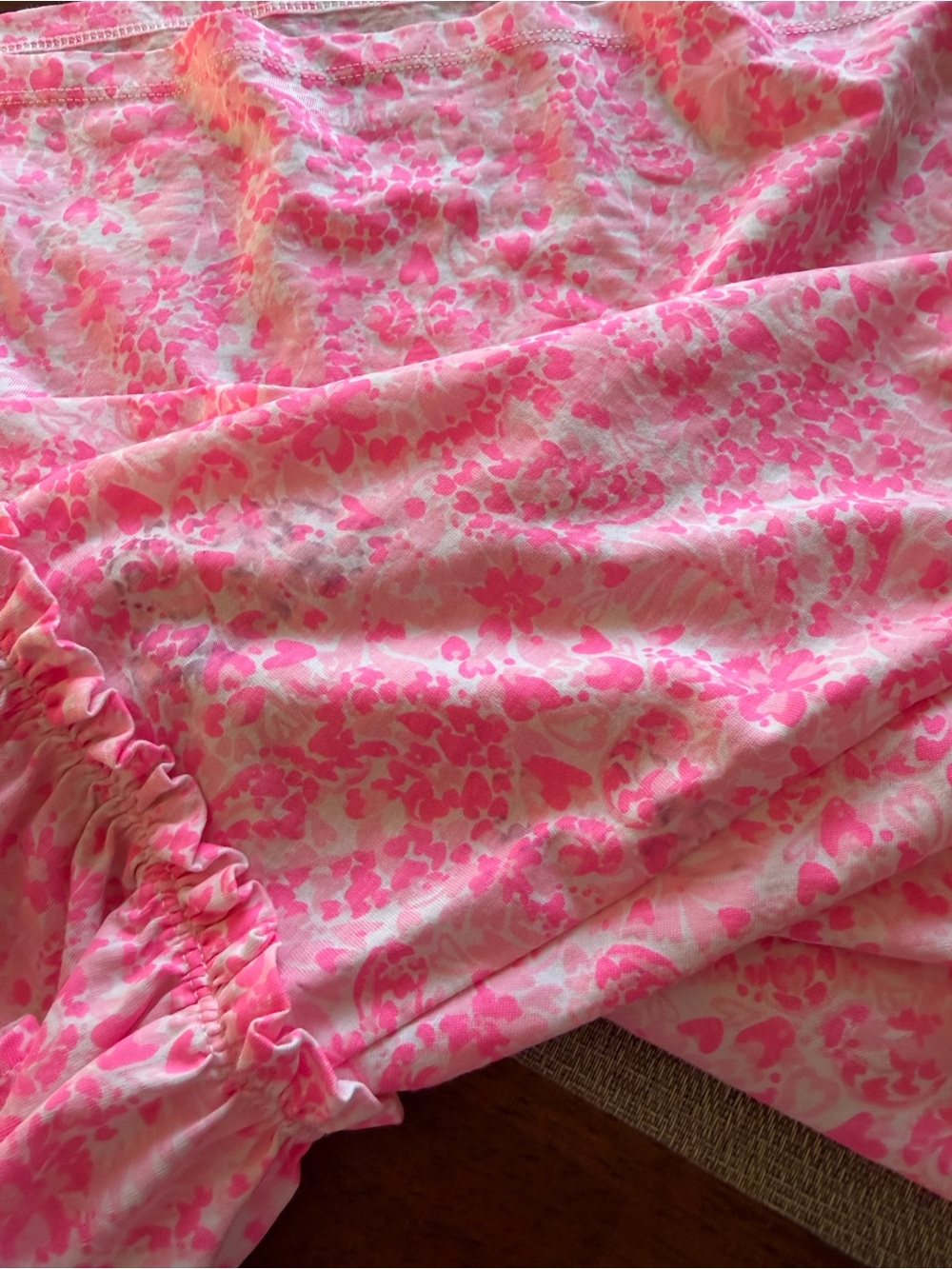 Lilly Pulitzer top pink and white shirt sleeved - Picture 2 of 3